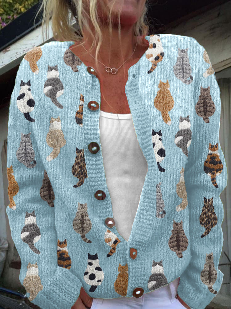 Charlotte™ | Knus vest met kattenprint