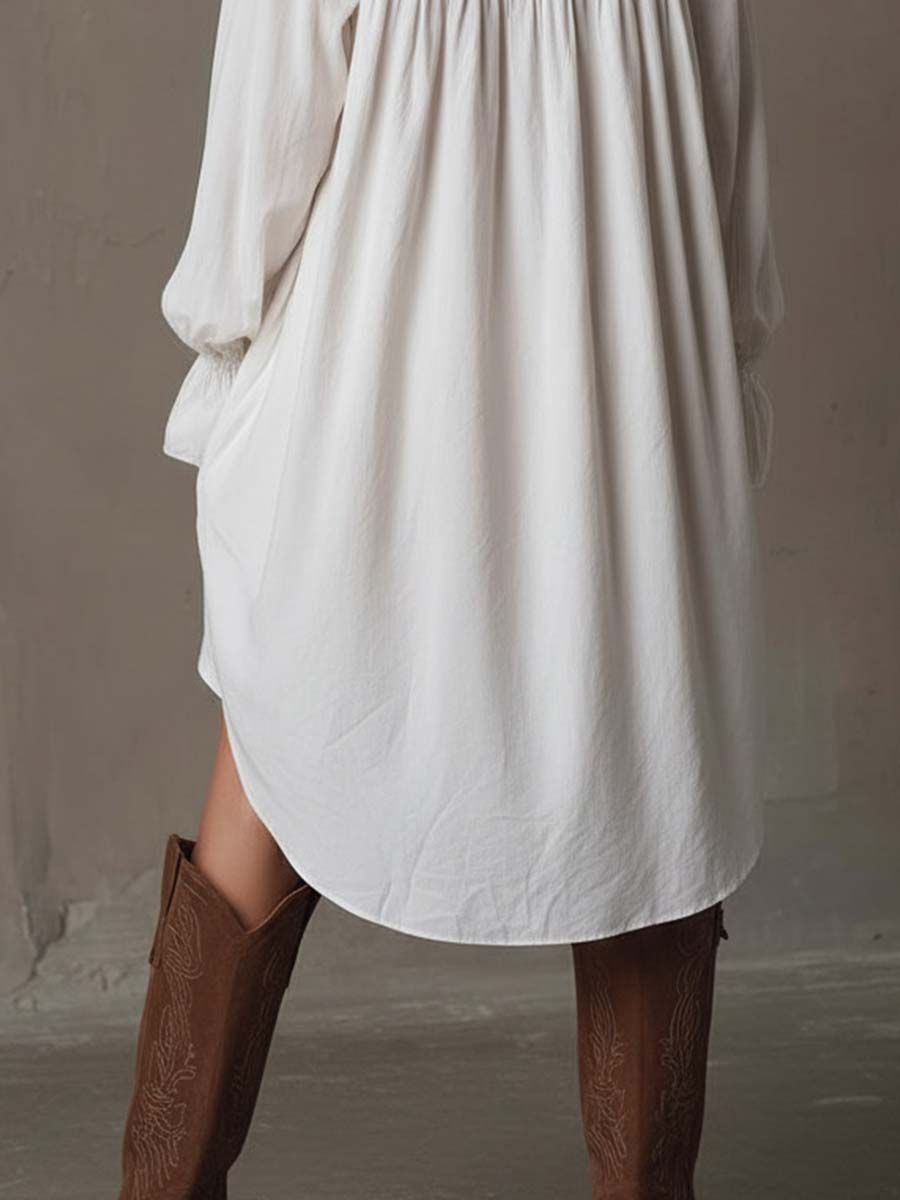 Lucia | Overhemdjurk met Kanten Details