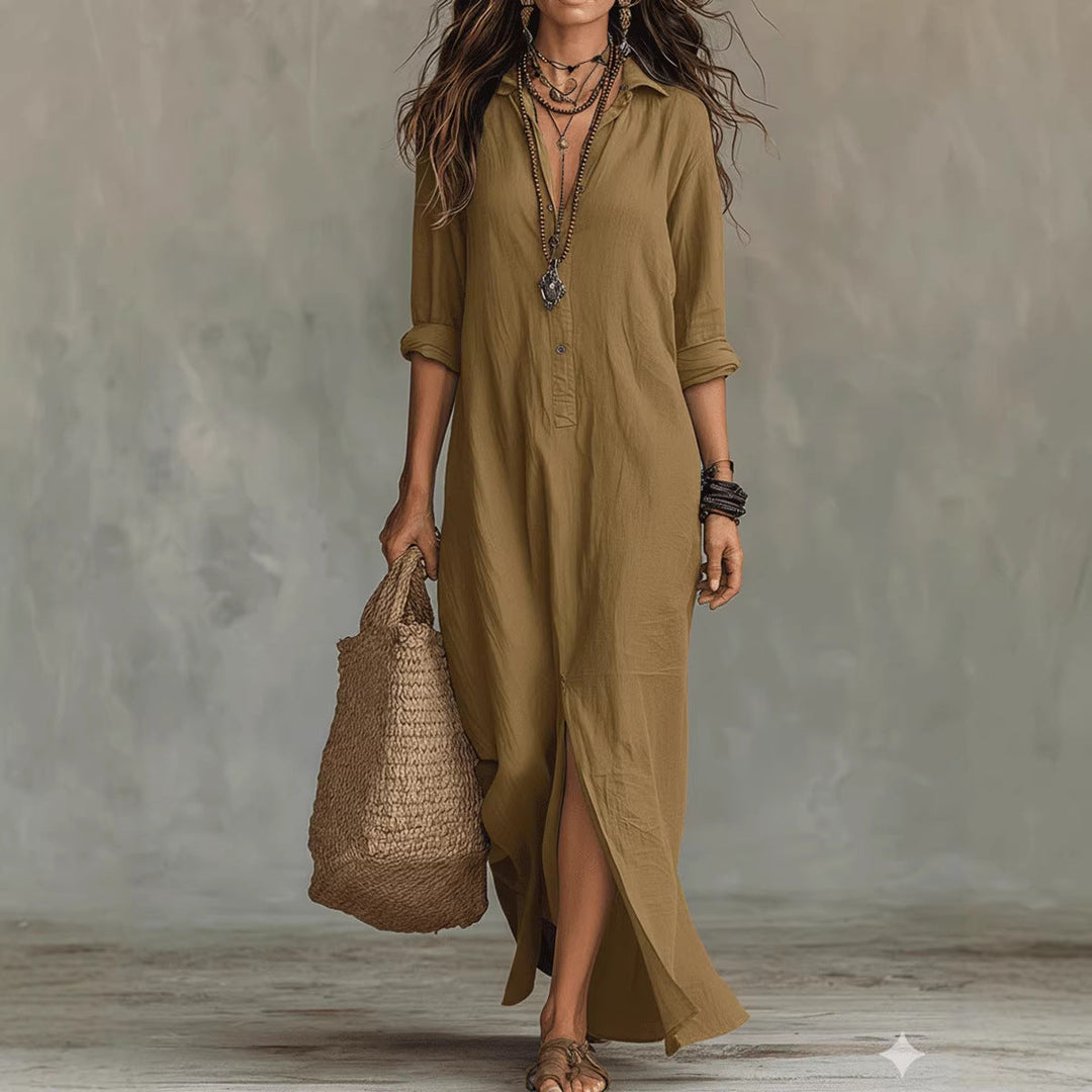 WILLOW | Moeiteloze Maxi-jurk Flatteus Silhouet Veelzijdige Dagelijkse Kleding
