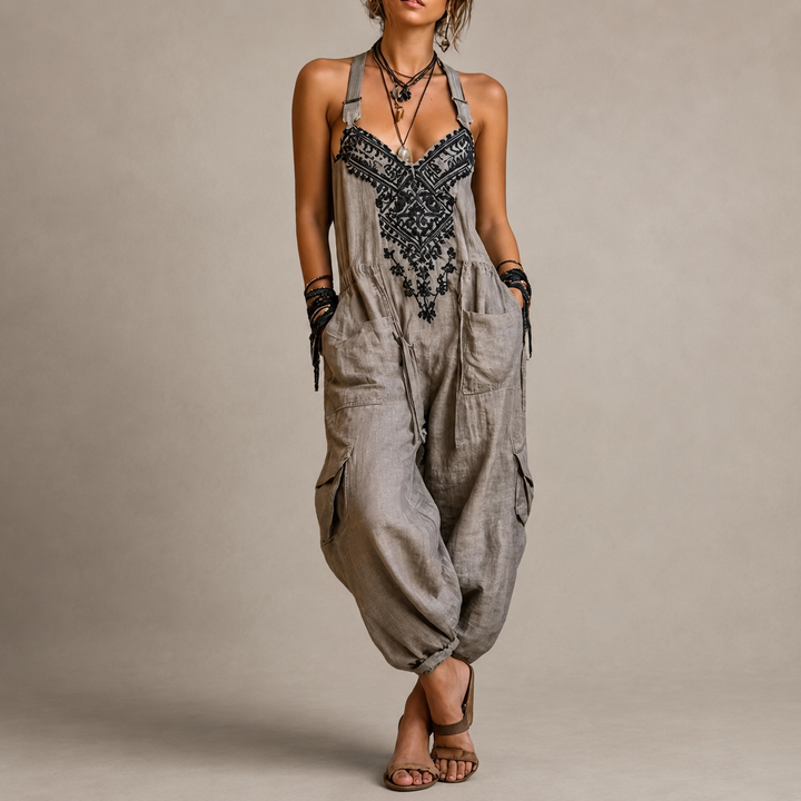 WREN | Boho-overalls jumpsuit met haremmodel