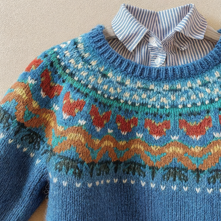 Velvo™ | Klassieke Vintage Gebreide Trui