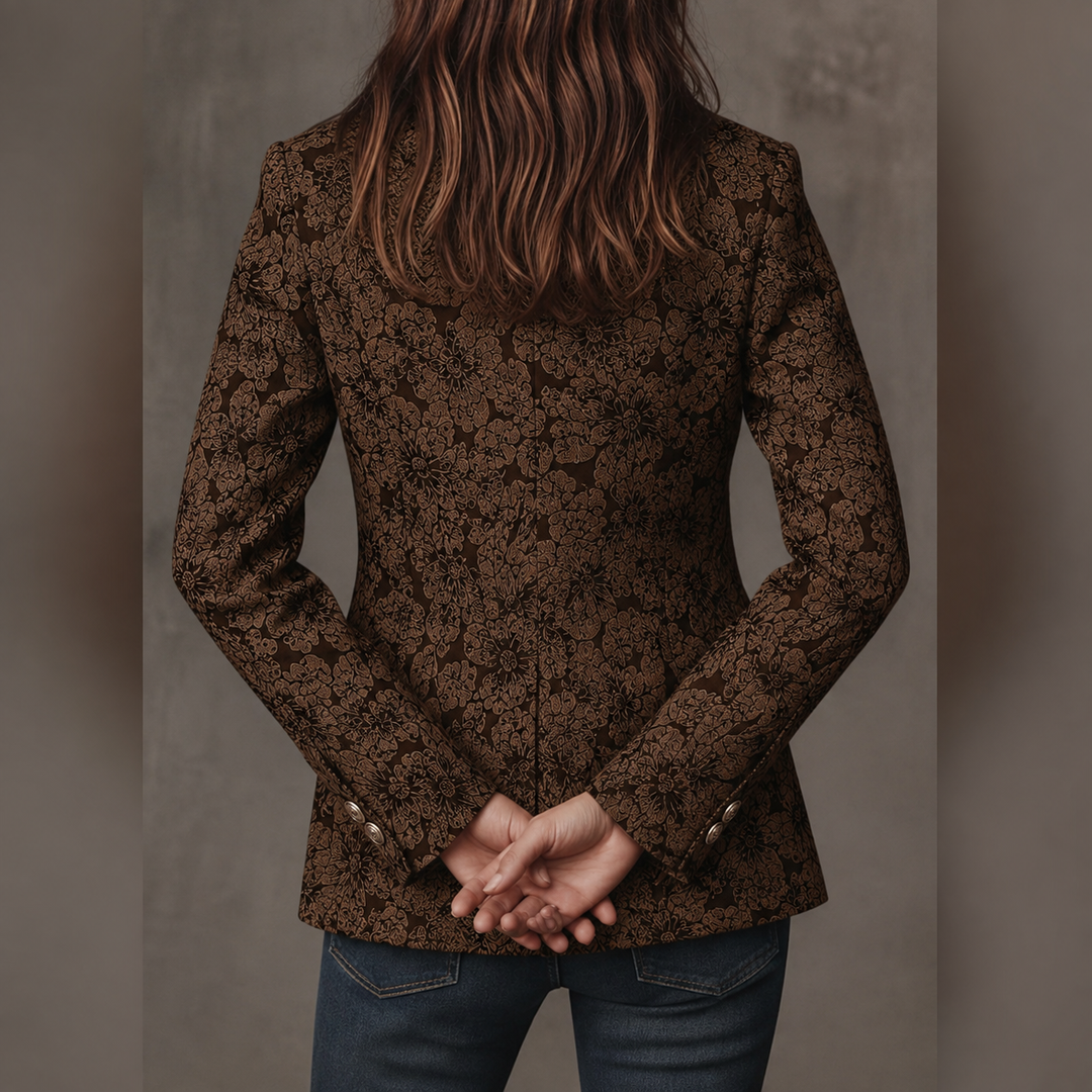 Getailleerde Paisley Jacquard Blazer voor Dames