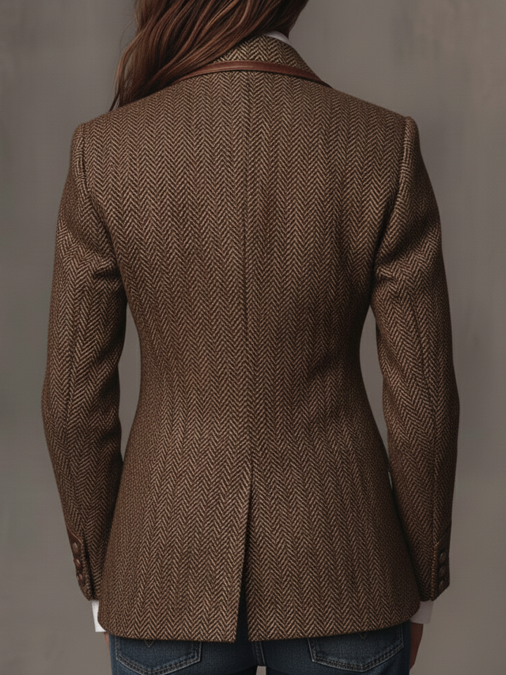 Dames Blazer met Visgraatprint