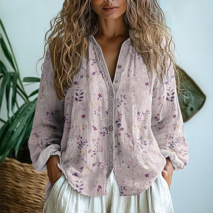 Vivian™ | Blouse met lange mouwen en knoopsluiting