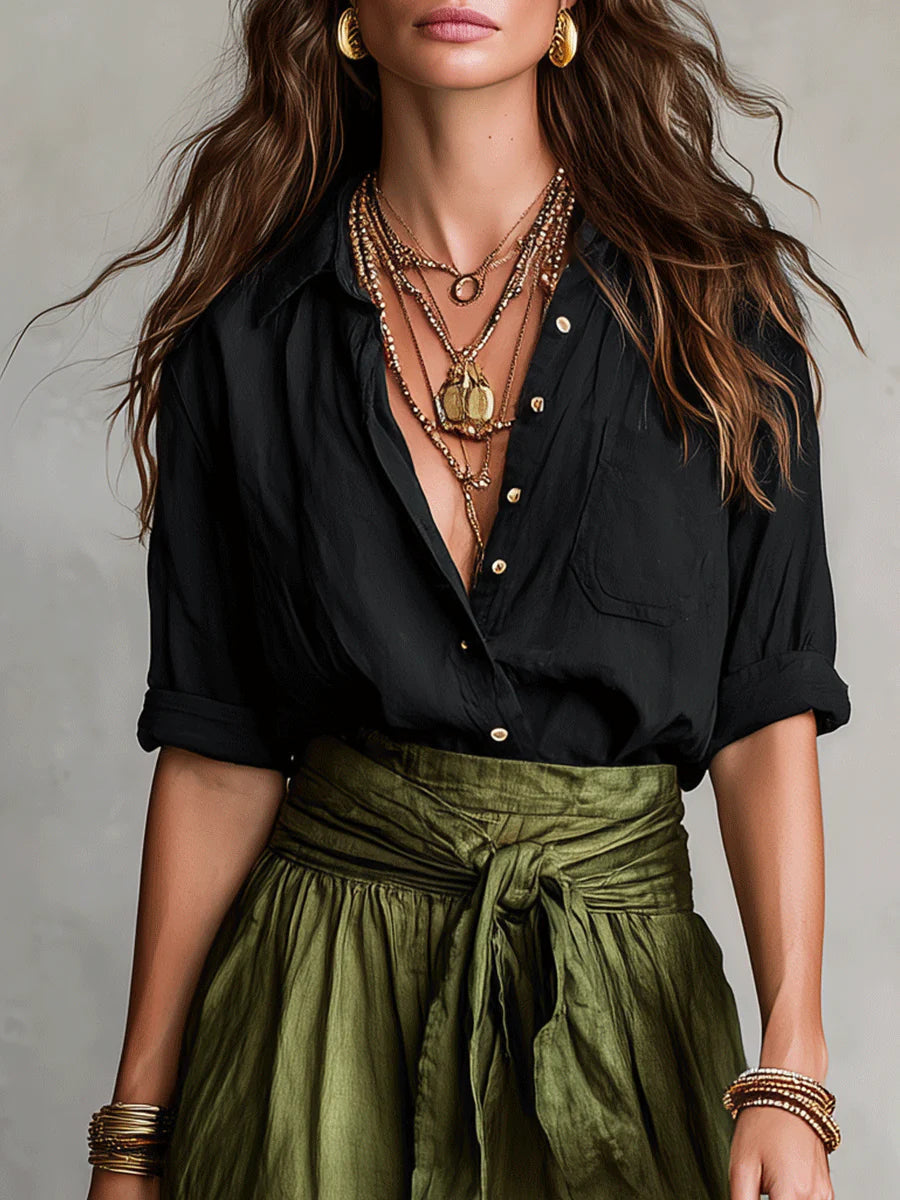 Camilla | Midi-set met strikceintuur