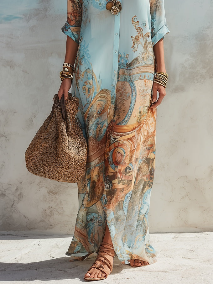 Margot | Maxi met barokprint