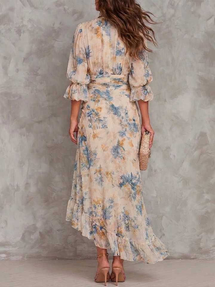 Cora | Gebloemde Maxi-jurk