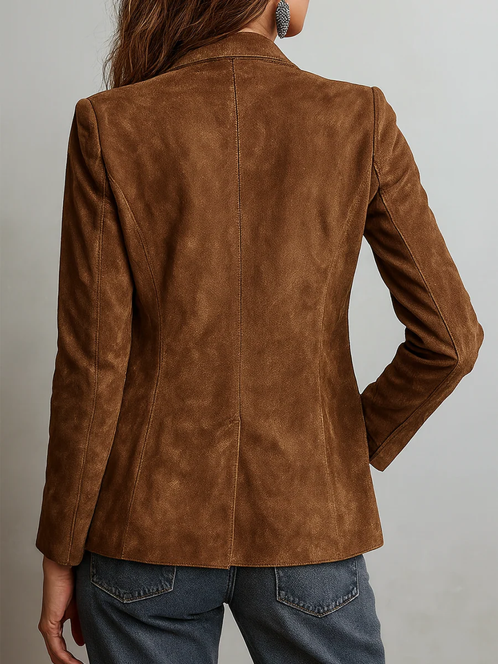 Dames Vintage Bruine Blazer