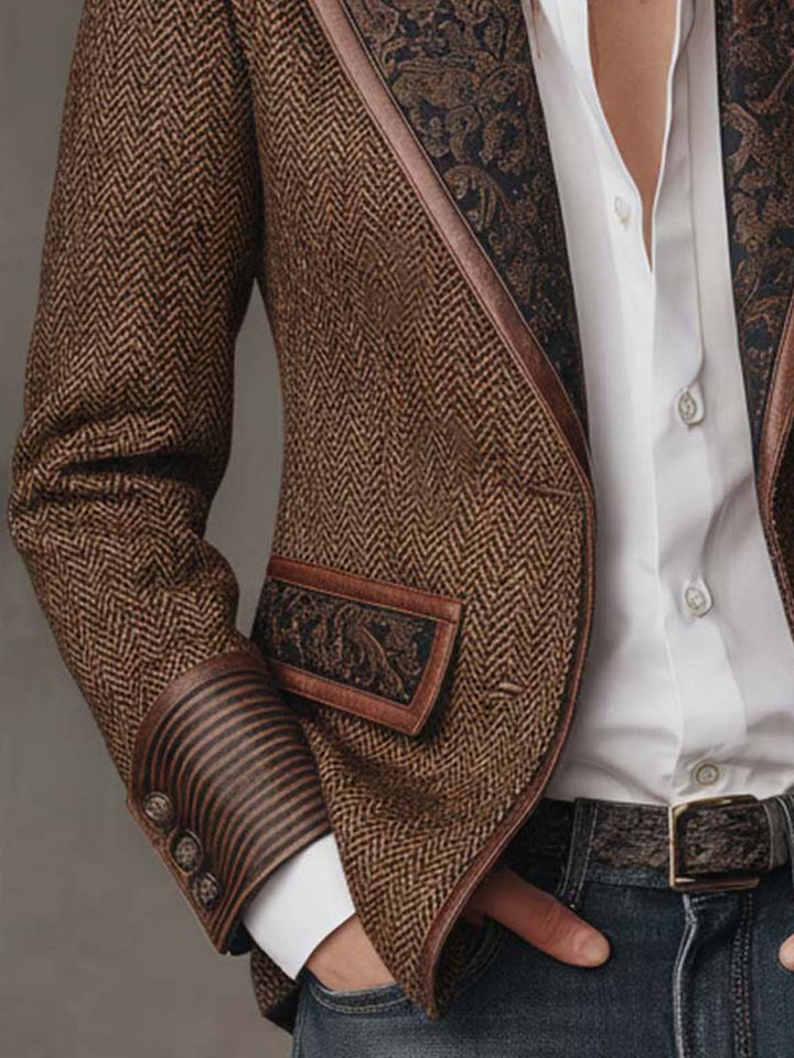 Dames Blazer met Visgraatprint
