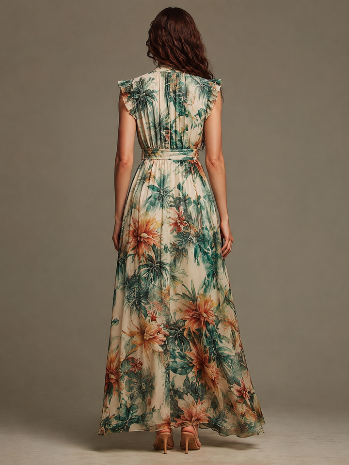 Grace | Geschilderde tropische chiffon