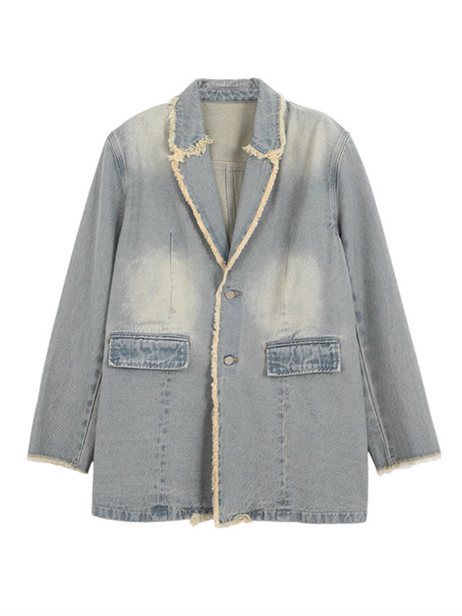 Dionne™ | Oversized blazer in vintage-stijl met onafgewerkte zomen
