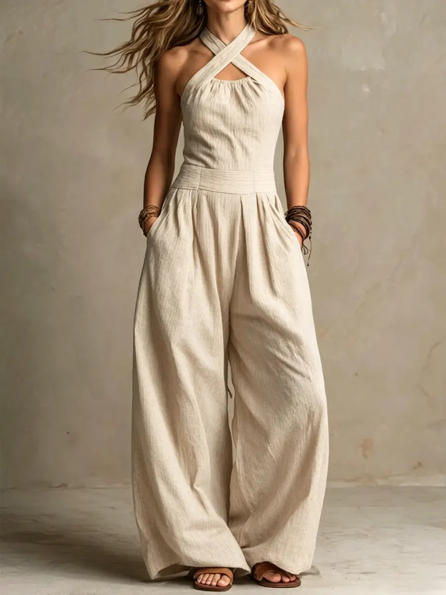 Bianca | Jumpsuit met een elegante overslaghals