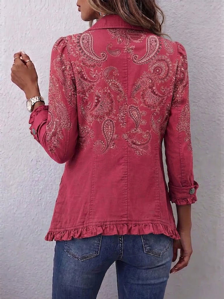 Anouk™ | Vintage Paisley Print Ruchesjack