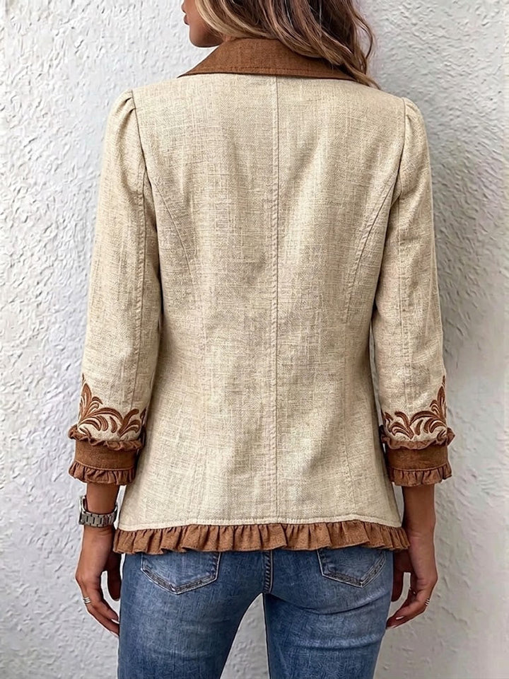 Dawncroft™ | Vintage Boheemse Gebloemde Gerimpelde Jas